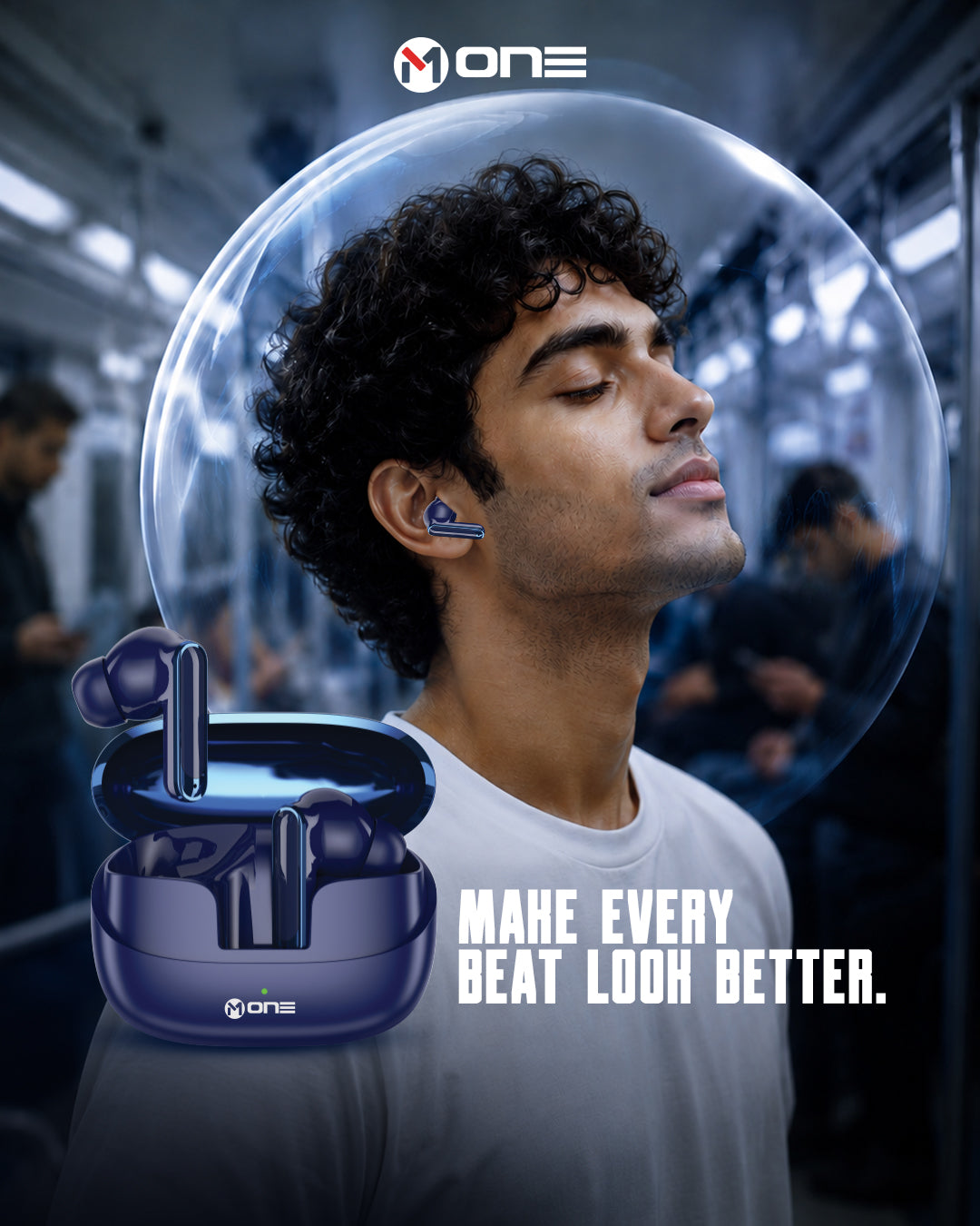 M ONE SKY-001 TWS Wireless Earbuds Blue