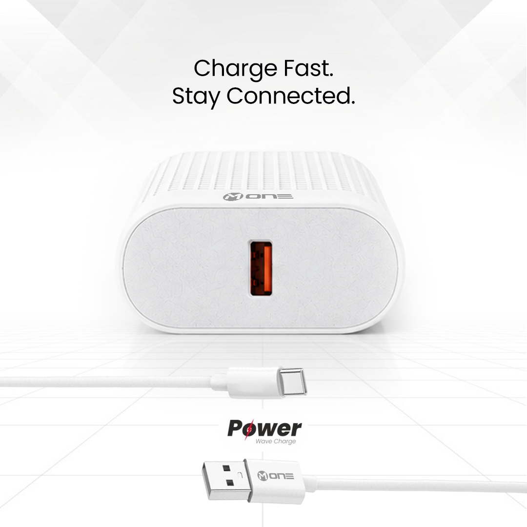 M ONE TRU-CHARGE 17 17W Fast Charger with Free Type-C Cable