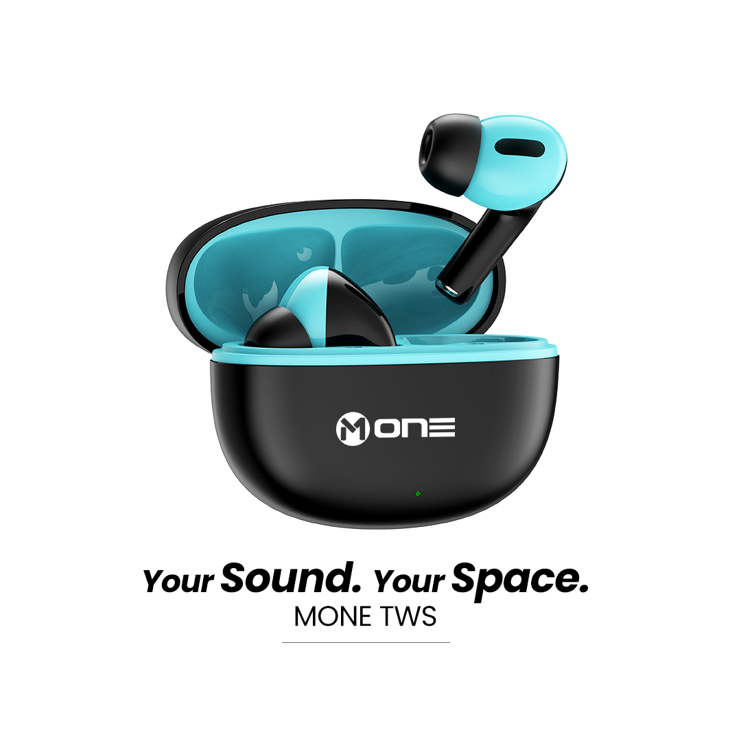 M ONE SHARP TWS Wireless Earbuds Black & Green