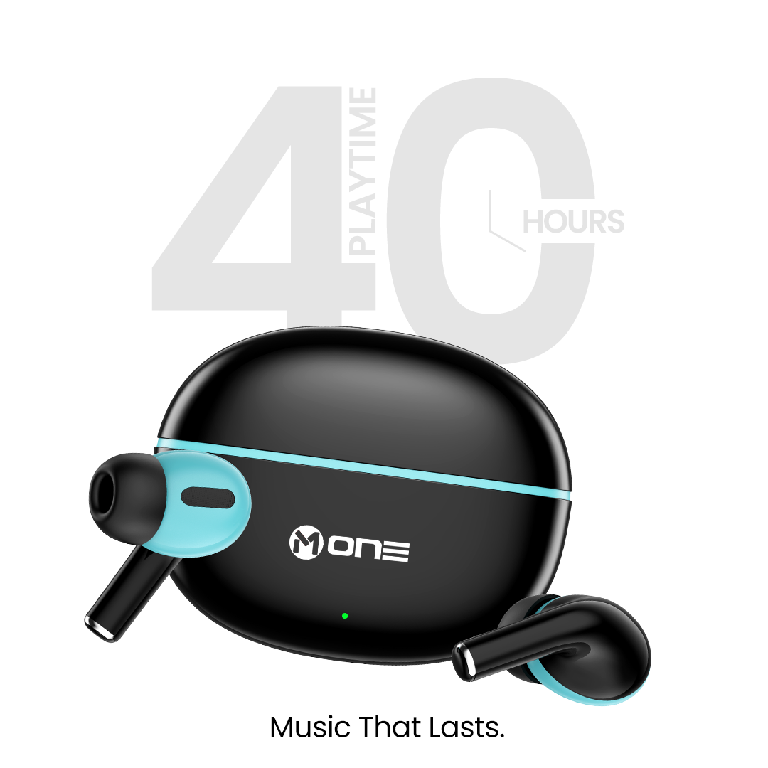 M ONE SHARP TWS Wireless Earbuds Black & Green