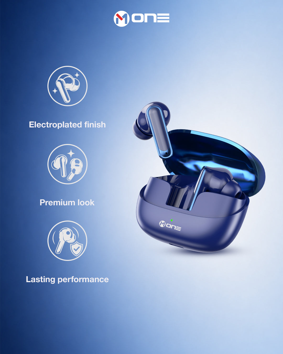 M ONE SKY-001 TWS Wireless Earbuds Blue