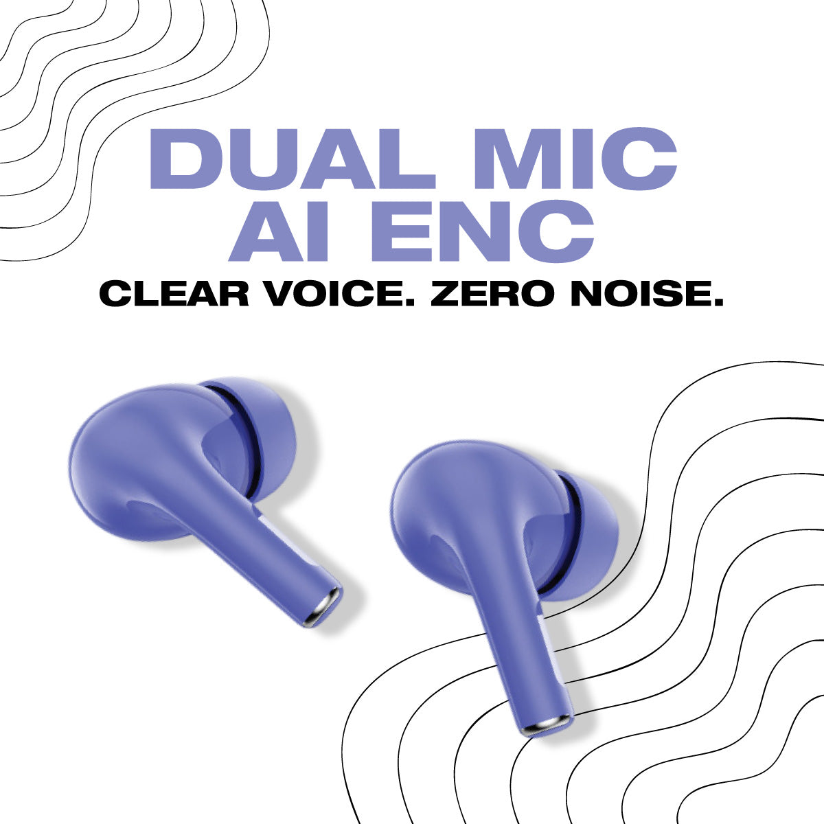 M ONE SHARP TWS Wireless Earbuds Purple