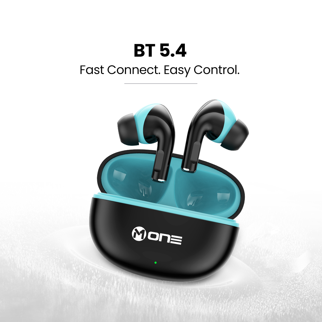 M ONE SHARP TWS Wireless Earbuds Black & Green