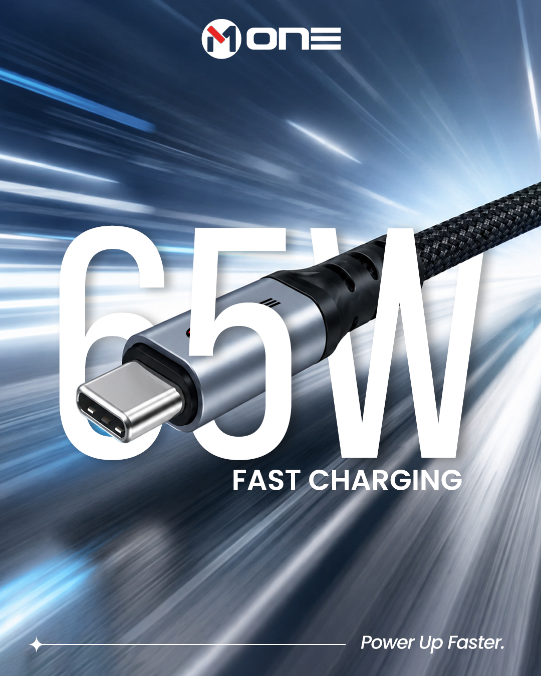 M ONE UNITE C-C 65W USB-C to USB-C Fast Charging Cable