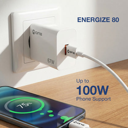 M ONE ENERGIZE 80 67W Super Fast Charger