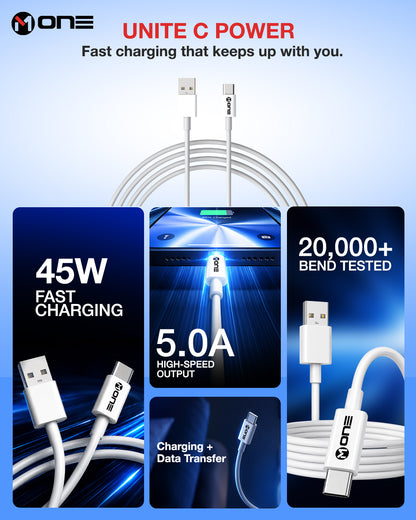 M ONE UNITE C POWER 45W Fast Charging Cable