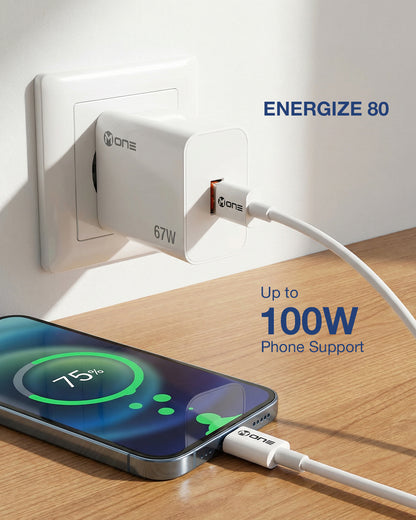 M ONE ENERGIZE 80 67W Super Fast Charger