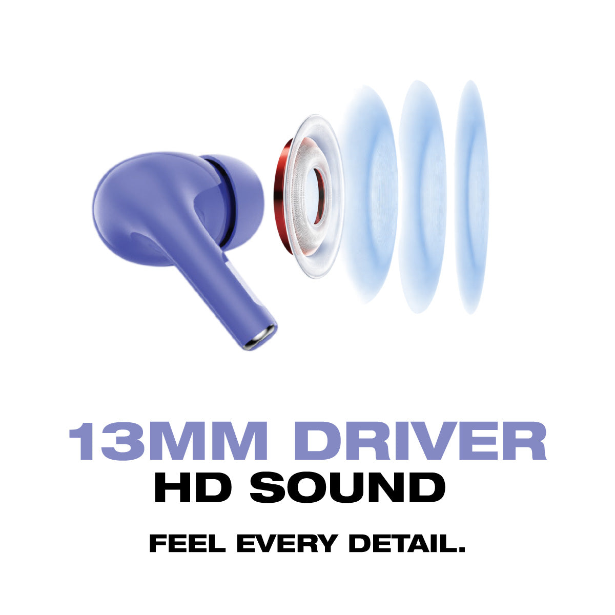 M ONE SHARP TWS Wireless Earbuds Purple